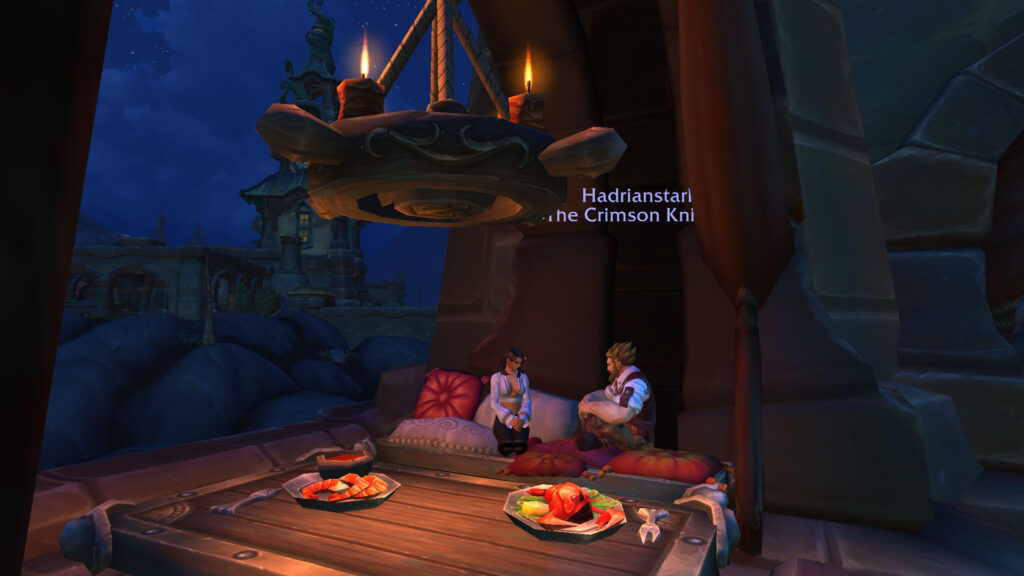 Dinner table at Cupola Cafe in Boralus