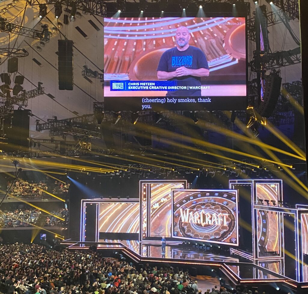 Chris Metzen at Blizzcon opening ceremony